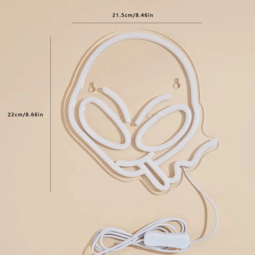 Chi-buy LED Neon Alien Smoking Neon Signs Night Light 3D Wall Art & Game Room Bedroom Living Room Decor Lamp Signs - Cosmic Twink