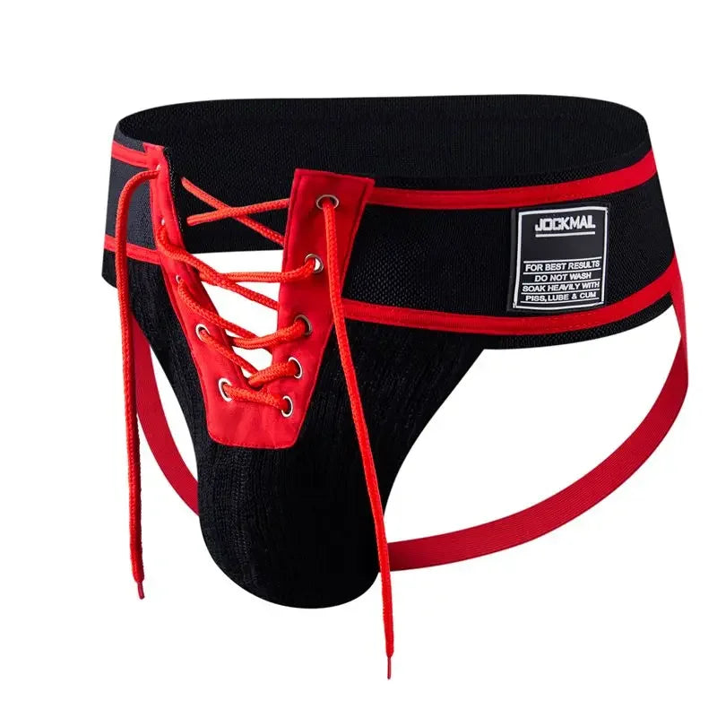 Jockmail Sexy Men Underwear Briefs Jockstrap Bare Buttocks Panties Gay Male Panties Shorts Bulging Bag Soft Underpants Cueca - Cosmic Twink