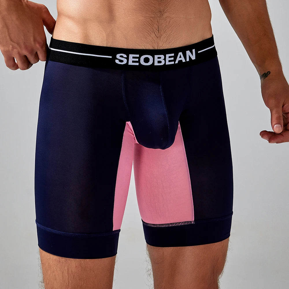 Seobean-men's new coming long boxer briefs underwear - Cosmic Twink