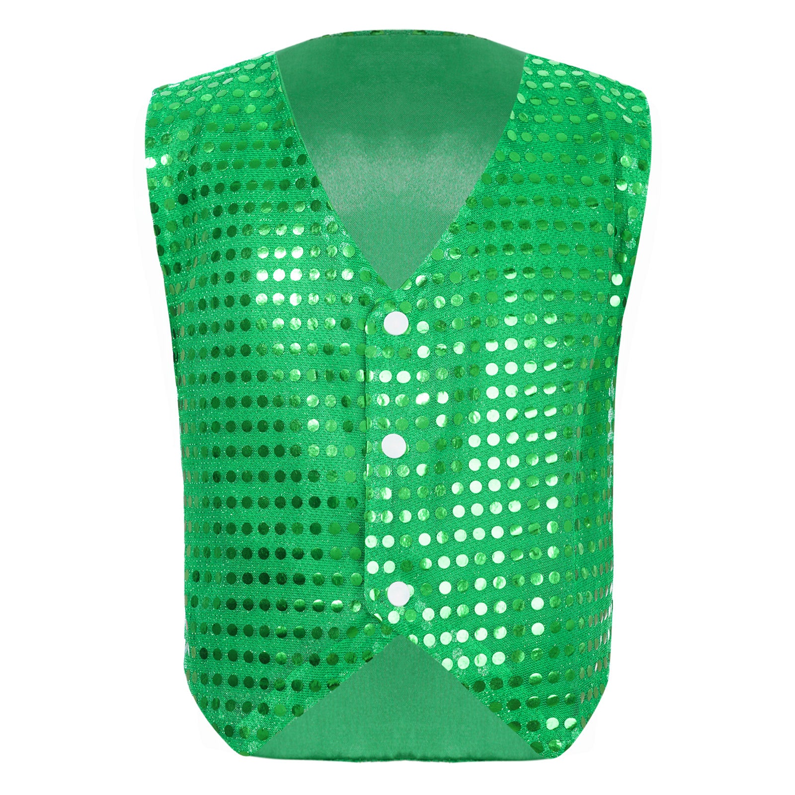 Mens Shiny Sequined Vest Tops V Neck Disco Irregular Hem Waistcoat Hiphop Jazz Dance Festival Rave Outfits Performance Costume - Cosmic Twink