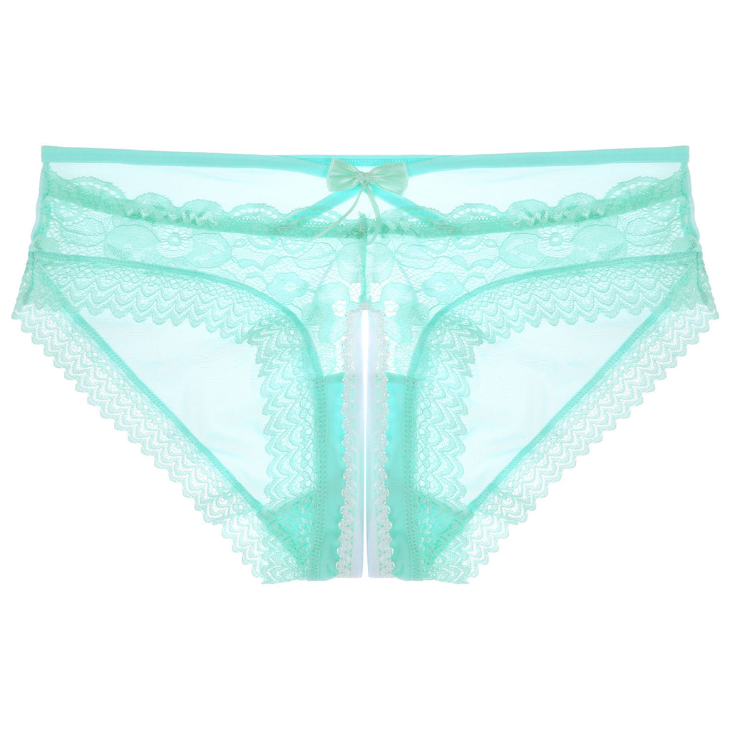 Mens Sexy Panties Lingerie Gay Male Sexy Briefs Underwear See-Through Mesh Strappy Crotchless Underpants - Cosmic Twink