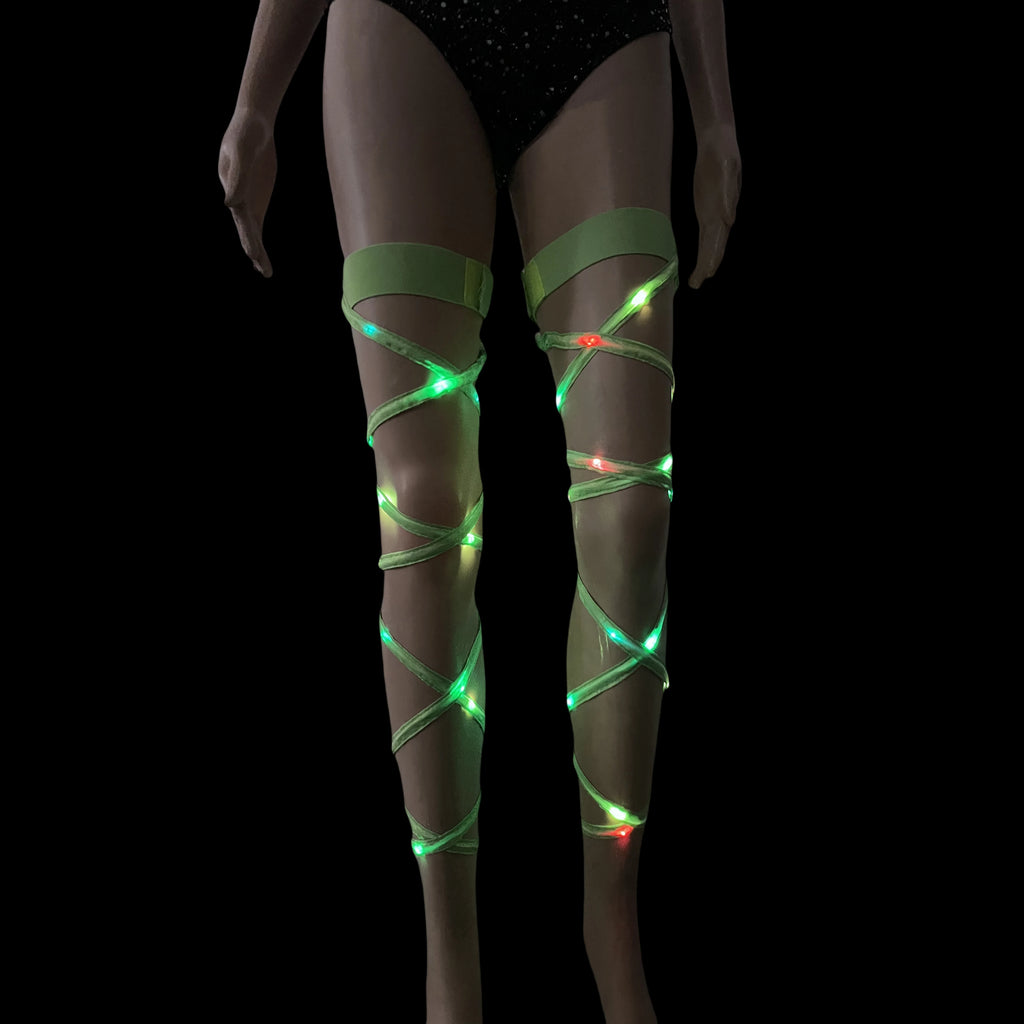 New Women's LED Rave Leg Wraps clothing accessories Personality Fashion Suitable For Multiple Scenarios LED lights Up Leg Wraps - Cosmic Twink
