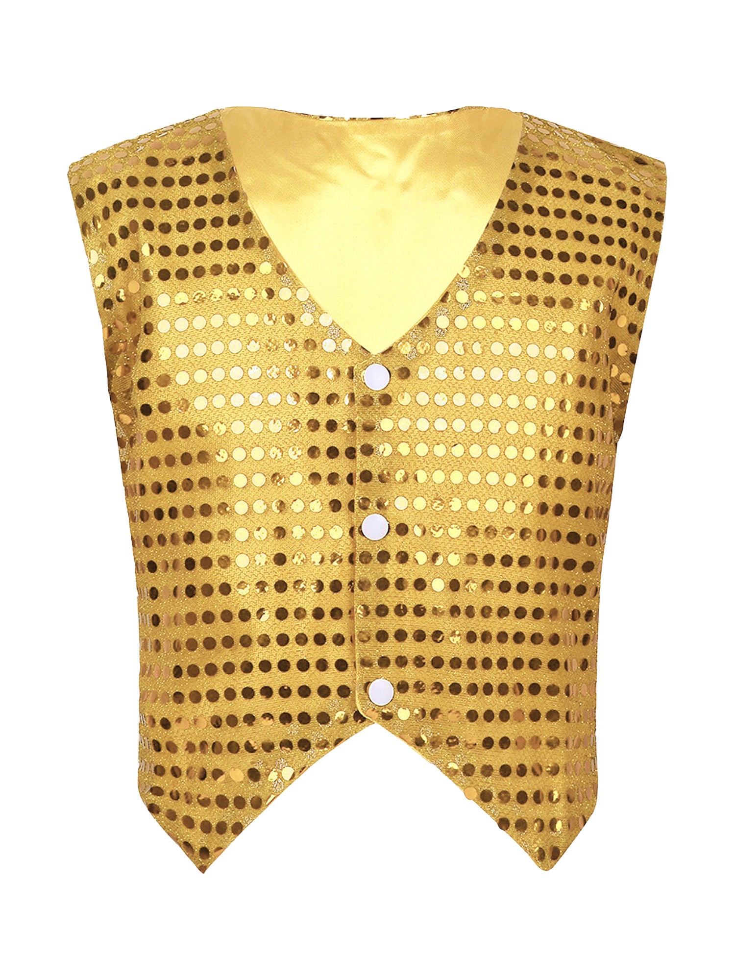 Mens Shiny Sequined Vest Tops V Neck Disco Irregular Hem Waistcoat Hiphop Jazz Dance Festival Rave Outfits Performance Costume - Cosmic Twink