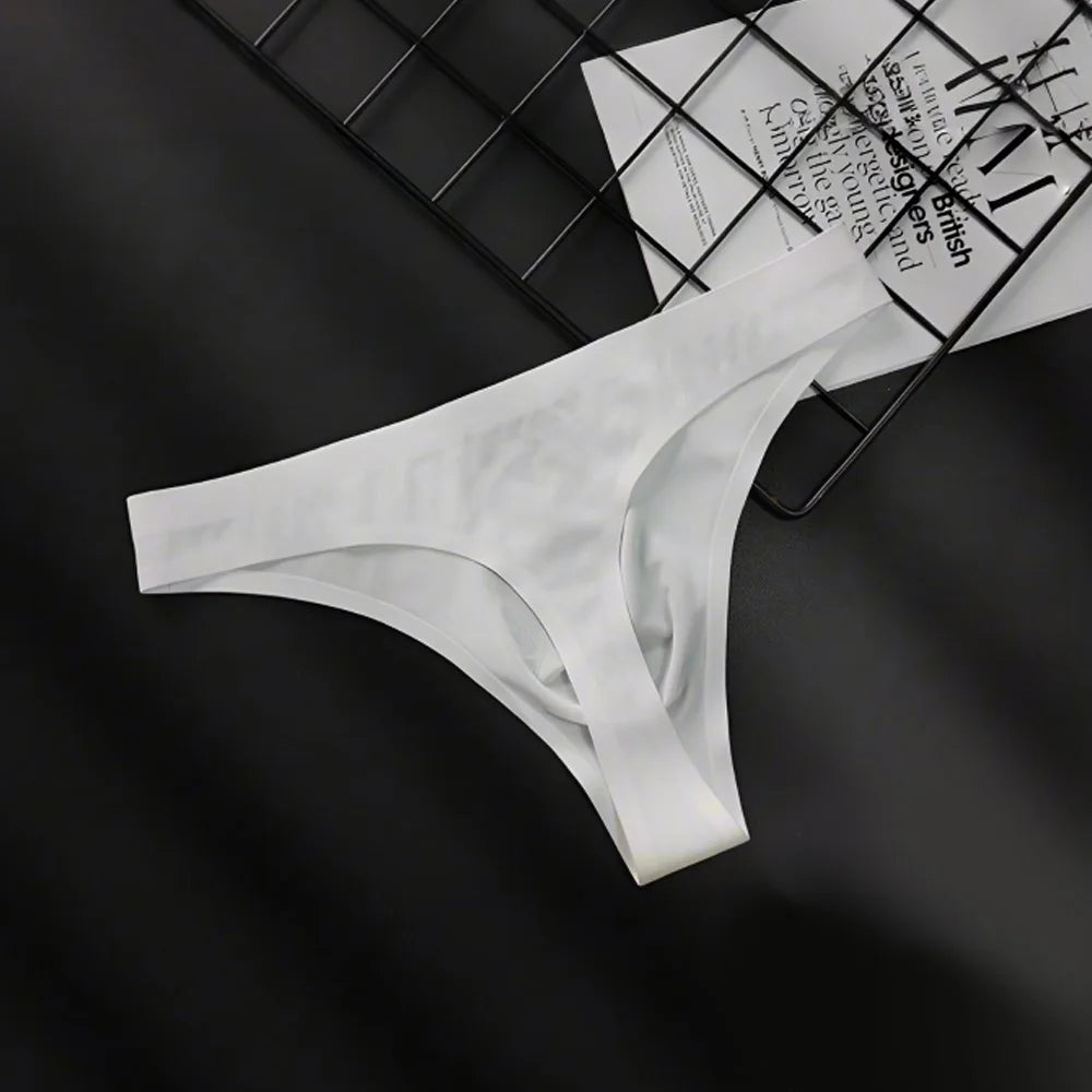 Men G-strings Men's Seamless Sexy Sports Fitness Panties Thin Low Waist Briefs Male Underwear Super Comfortable Plus Size - Cosmic Twink