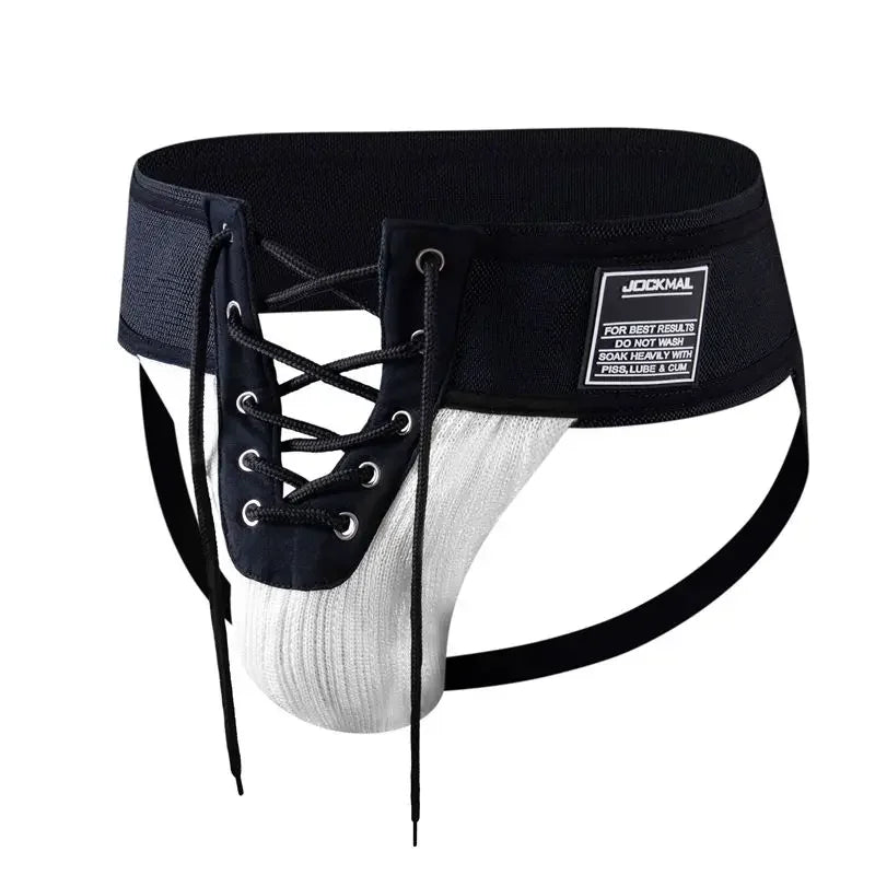 Jockmail Sexy Men Underwear Briefs Jockstrap Bare Buttocks Panties Gay Male Panties Shorts Bulging Bag Soft Underpants Cueca - Cosmic Twink