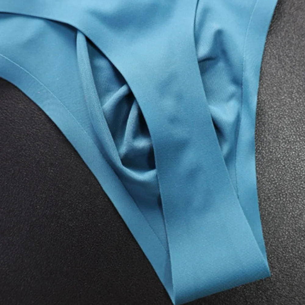 Men G-strings Men's Seamless Sexy Sports Fitness Panties Thin Low Waist Briefs Male Underwear Super Comfortable Plus Size - Cosmic Twink