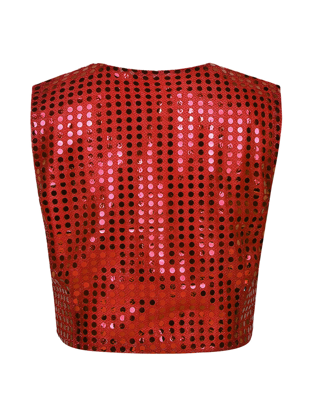 Mens Shiny Sequined Vest Tops V Neck Disco Irregular Hem Waistcoat Hiphop Jazz Dance Festival Rave Outfits Performance Costume - Cosmic Twink