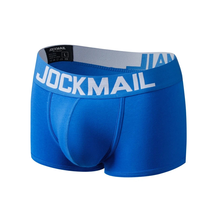 JOCKMAIL Male Panties Breathable Boxers Cotton Sexy Men Underwear U convex pouch Gay Underpants Printed 17 models boxershorts - Cosmic Twink