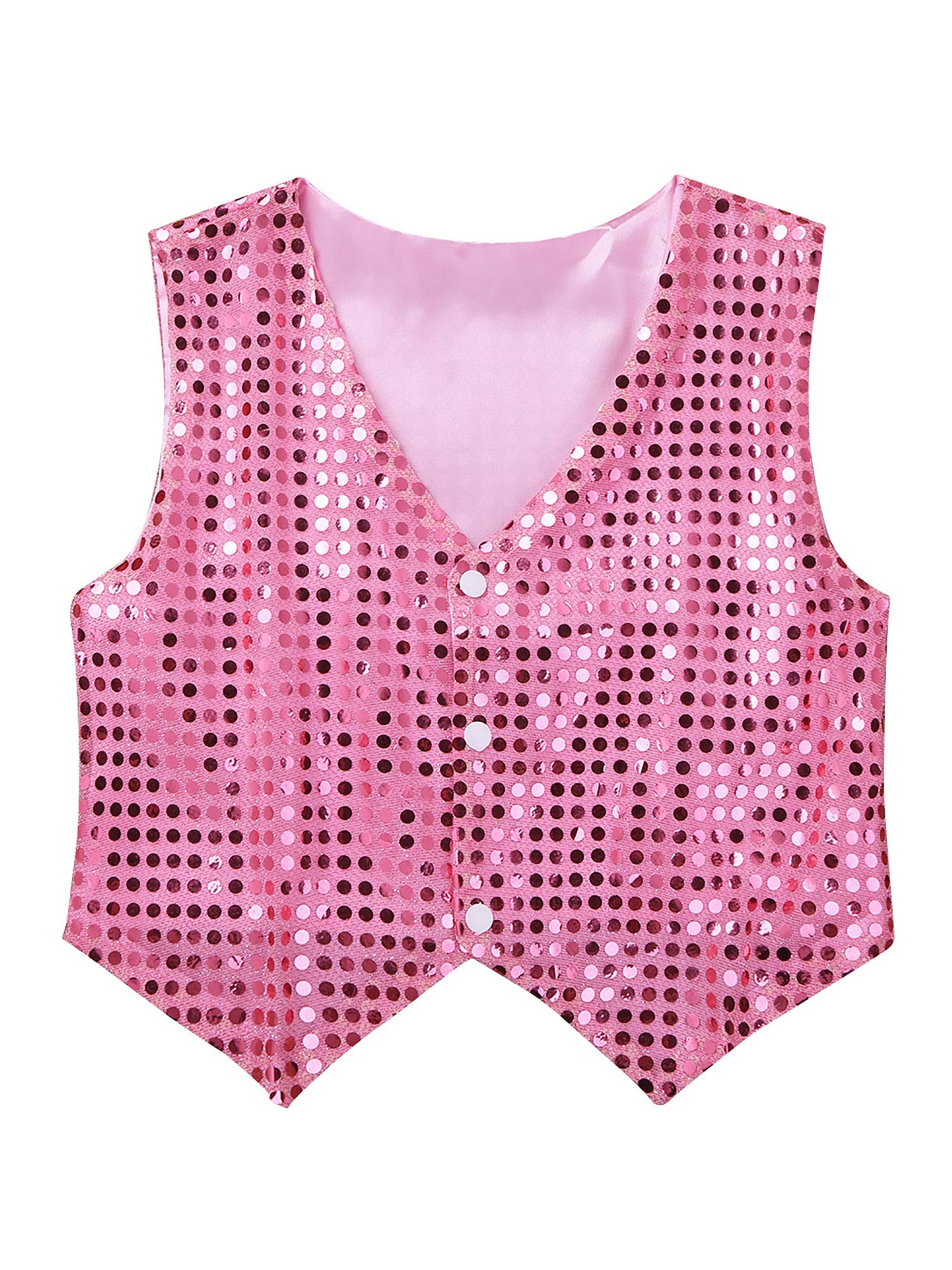 Mens Shiny Sequined Vest Tops V Neck Disco Irregular Hem Waistcoat Hiphop Jazz Dance Festival Rave Outfits Performance Costume - Cosmic Twink