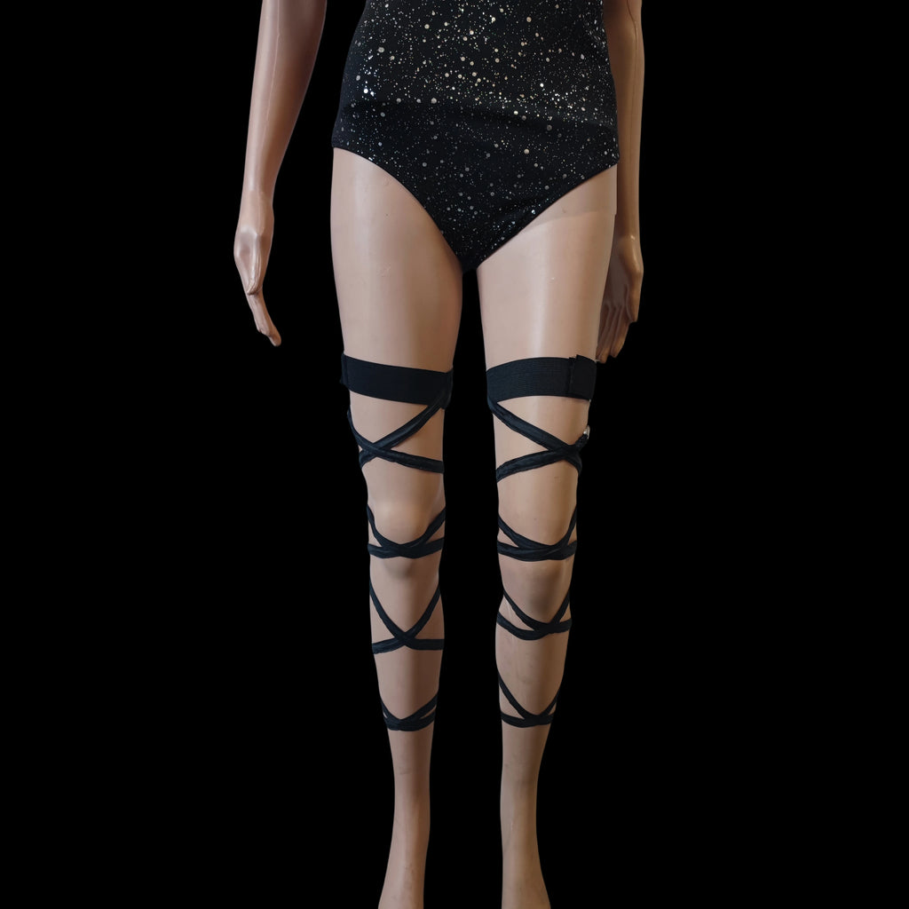 New Women's LED Rave Leg Wraps clothing accessories Personality Fashion Suitable For Multiple Scenarios LED lights Up Leg Wraps - Cosmic Twink