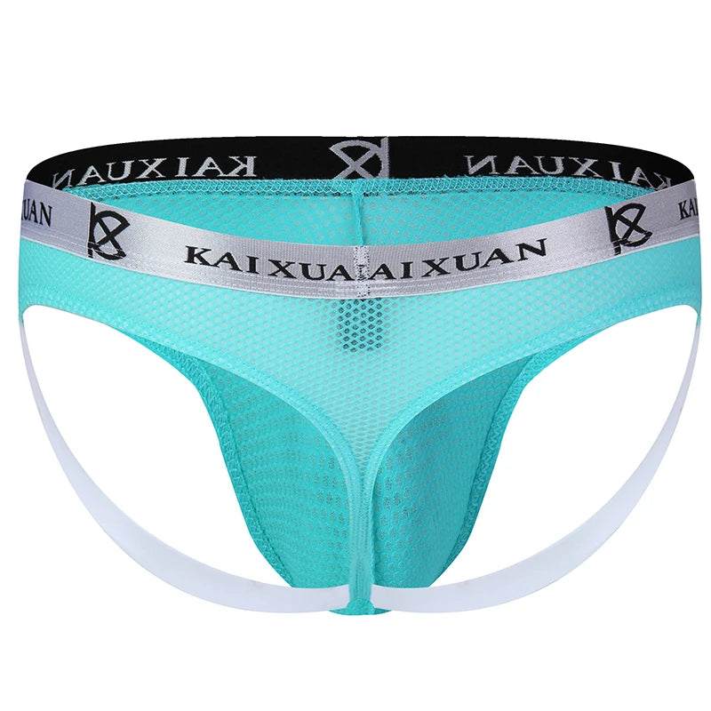 Men's Breathable Briefs Boxer Sexy Bikini Short Underwear Night Party Underpants Male Panties Gay Elastic Low-rise Pouch Thongs - Cosmic Twink