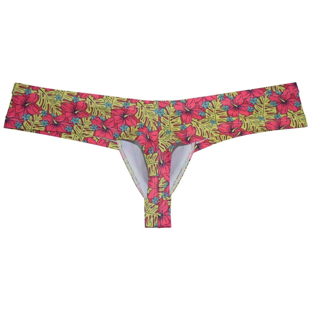 Sexy Men's Bikini Briefs Print Mini Boxershorts Bulge Pouch Breathbale Underwear Ultrathin Swim Briefs Thong Slip Beach Panties - Cosmic Twink