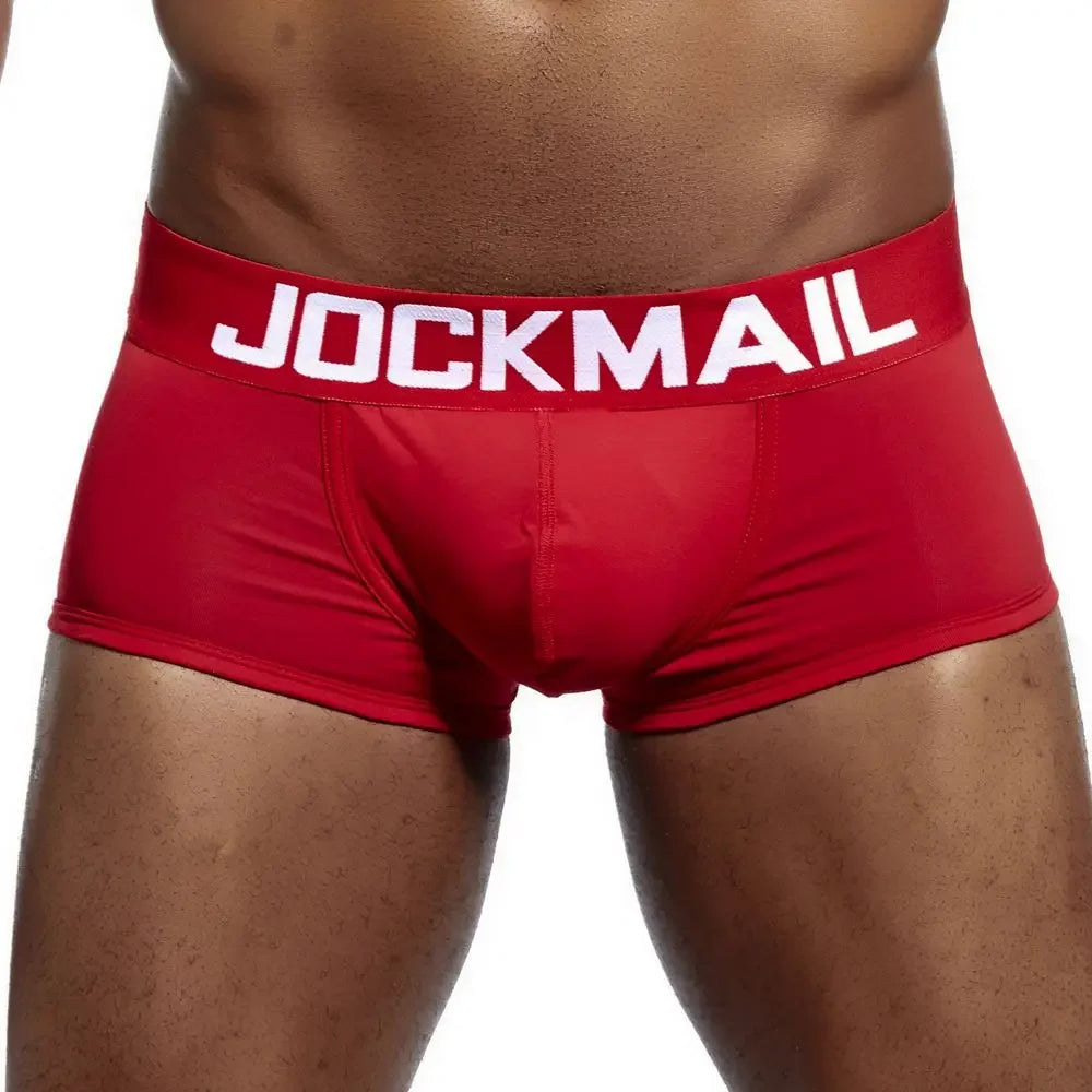 JOCKMAIL Male Panties Breathable Boxers Cotton Sexy Men Underwear U convex pouch Gay Underpants Printed 17 models boxershorts - Cosmic Twink