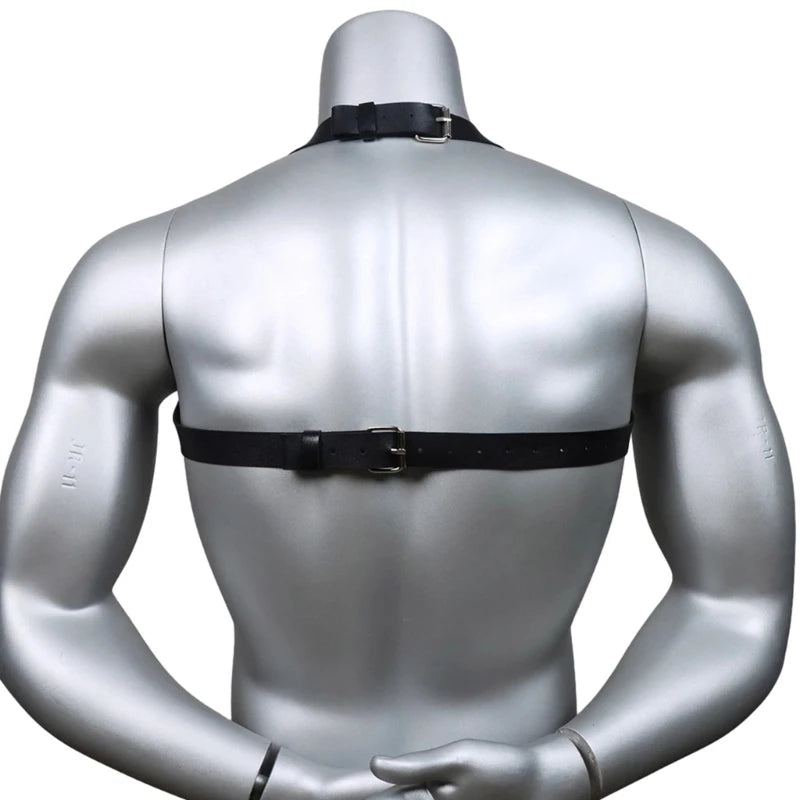 Man Leather Punk Chest Straps Harness Belt Carnivals Dance Costume - Cosmic Twink