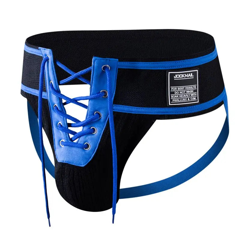 Jockmail Sexy Men Underwear Briefs Jockstrap Bare Buttocks Panties Gay Male Panties Shorts Bulging Bag Soft Underpants Cueca - Cosmic Twink